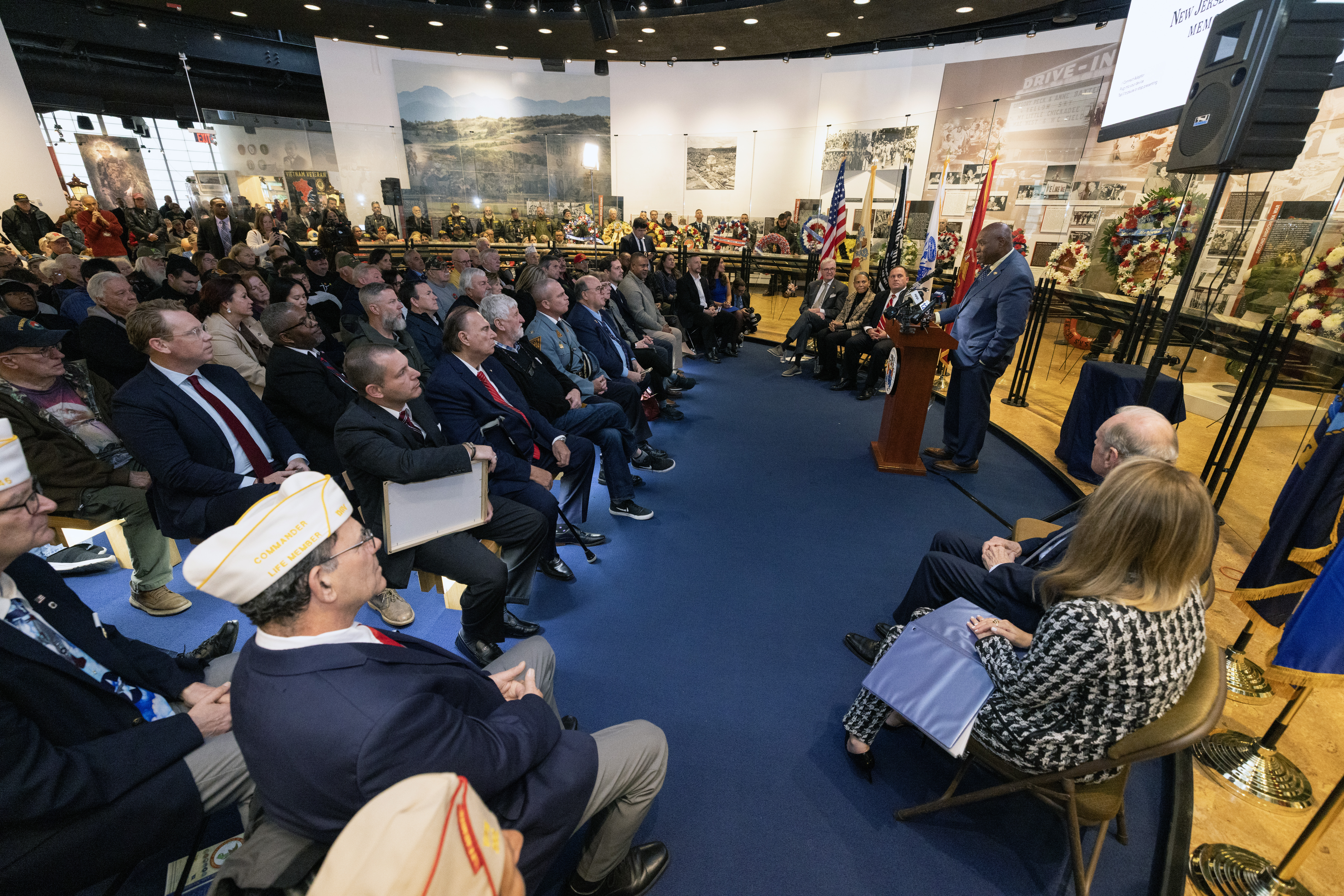 U.S. Rep. Herb Conaway Jr., MD, addresses the audience during the State Veterans Day ceremony at the New Jersey Vietnam Veterans’ Memorial, Vietnam Era Museum and Educational Center at Holmdel, New Jersey, Nov. 11, 2025. Veterans Day celebrates and honors America’s veterans for their patriotism, love of country, and willingness to serve and sacrifice for the common good. (New Jersey Department of Military and Veterans Affairs photo by Mark C. Olsen)