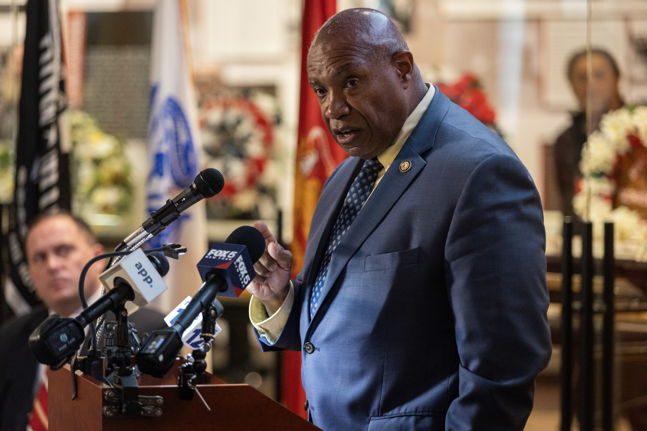 U.S. Rep. Herb Conaway Jr., MD, addresses the audience during the State Veterans Day ceremony at the New Jersey Vietnam Veterans’ Memorial, Vietnam Era Museum and Educational Center at Holmdel, New Jersey, Nov. 11, 2025. Veterans Day celebrates and honors America’s veterans for their patriotism, love of country, and willingness to serve and sacrifice for the common good. (New Jersey Department of Military and Veterans Affairs photo by Mark C. Olsen)
